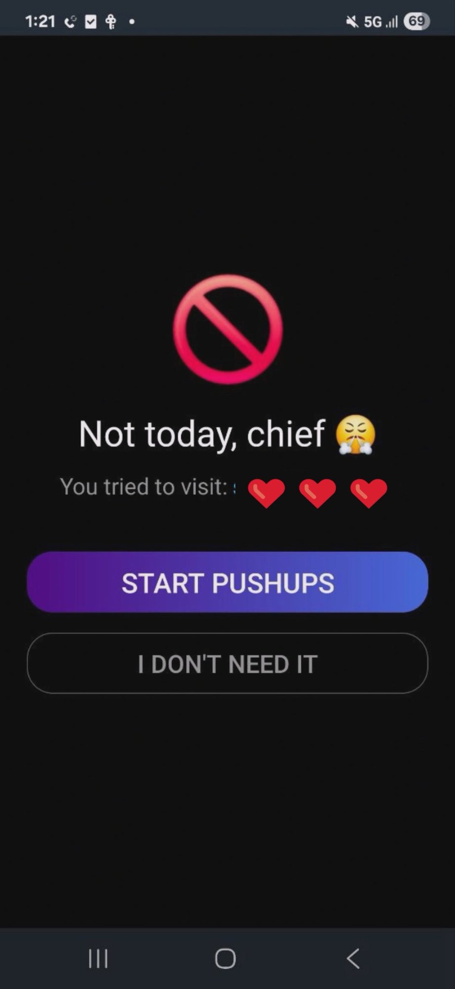 PushFirst blocking screen